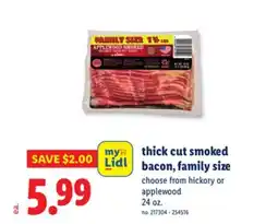 Lidl thick cut smoked bacon, family size offer