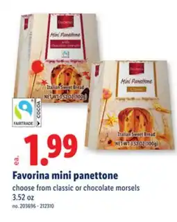 Lidl Favorina mini panettone offer