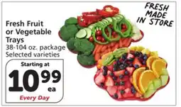 Albertsons Fresh Fruit or Vegetable Trays offer