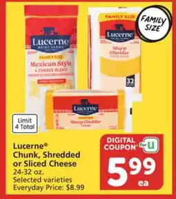 Albertsons Lucerne Chunk, Shredded or Sliced Cheese offer