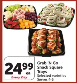 Albertsons Grab'N Go Snack Square Trays offer