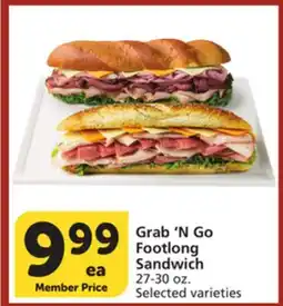 Albertsons Grab'N Go Footlong Sandwich offer