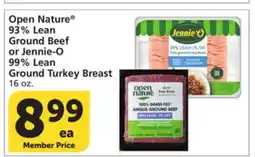 Albertsons Open Nature 93% Lean Ground Beef or Jennie-O 99% Lean Ground Turkey Breast offer