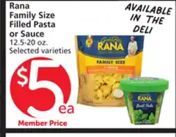 Albertsons Rana Family Size Filled Pasta or Sauce offer