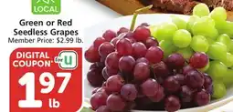 Albertsons Green or Red Seedless Grapes offer