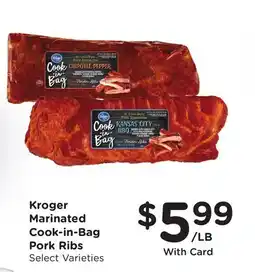 Ralphs Kroger Marinated Cook-in-Bag Pork Ribs offer