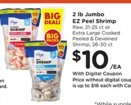 Ralphs 2 lb Jumbo EZ Peel Shrimp offer