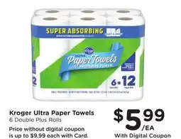 Ralphs Kroger Ultra Paper Towels offer