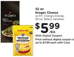 Ralphs 32 oz Kroger Cheese offer