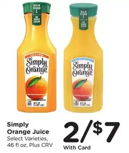 Ralphs Simply Orange Juice offer