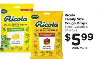 Ralphs Ricola Family Size Cough Drops offer