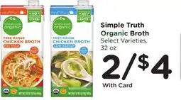 Ralphs Simple Truth Organic Broth offer
