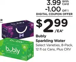 Ralphs Bubly Sparkling Water offer