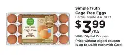 Ralphs Simple Truth Cage Free Eggs offer