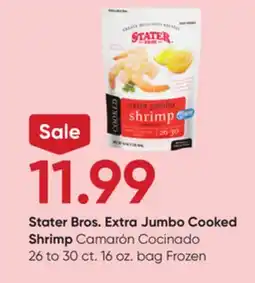 Stater Bros Stater Bros. Extra Jumbo Cooked Shrimp offer