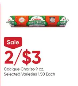 Stater Bros Cacique Chorizo offer