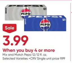 Stater Bros Pepsi 12/12 fl. oz offer