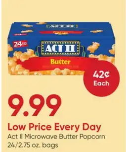Stater Bros Act II Microwave Butter Popcorn offer