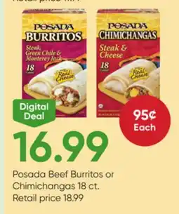 Stater Bros Posada Beef Burritos or Chimichangas offer