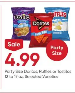 Stater Bros Party Size Doritos, Ruffles or Tostitos offer