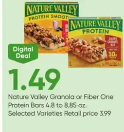 Stater Bros Nature Valley Granola or Fiber One Protein Bars offer