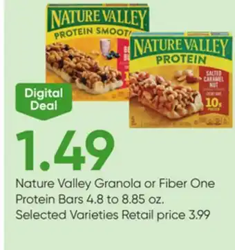 Stater Bros Nature Valley Granola or Fiber One Protein Bars offer