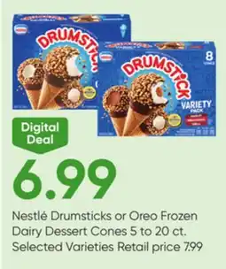 Stater Bros Nestlé Drumsticks or Oreo Frozen Dairy Dessert Cones offer