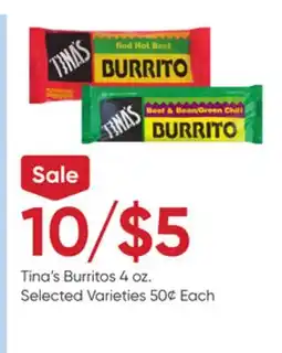 Stater Bros Tina's Burritos offer