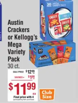 Smart & Final Austin Crackers or Kellogg's Mega Variety Pack offer