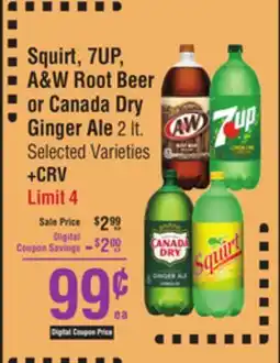 Smart & Final Squirt, 7UP, A & W Root Beer or Canada Dry Ginger Ale offer