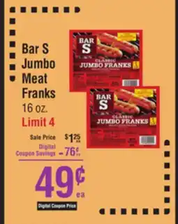 Smart & Final Bar S Jumbo Meat Franks offer