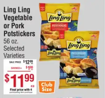 Smart & Final Ling Ling Vegetable or Pork Potstickers offer