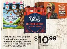 Ralphs Sam Adams, New Belgium Voodoo Ranger Atomic Pumpkin or Angry Orchard offer