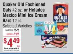 Smart & Final Quaker Old Fashioned Oats or Helados Mexico Mini Ice Cream Bars offer