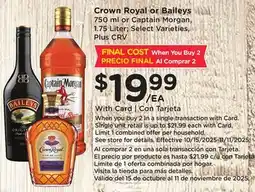 Ralphs Crown Royal or Baileys offer