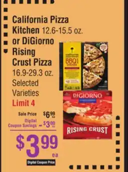 Smart & Final California Pizza Kitchen or DiGiorno Rising Crust Pizza offer