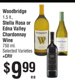 Smart & Final Woodbridge, Stella Rosa or Edna Valley Chardonnay Wine offer