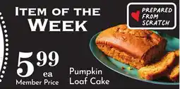Pavilions Pumpkin Loaf Cake offer