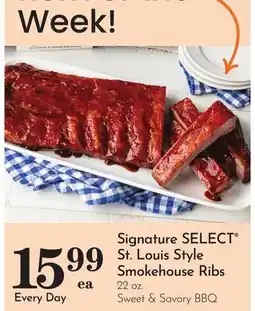 Pavilions Signature SELECT St. Louis Style Smokehouse Ribs offer