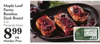 Pavilions Maple Leaf Farms Boneless Duck Breast offer