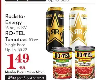 Pavilions Rockstar Energy 16 oz., + CRV RO • TEL Tomatoes 10 oz offer