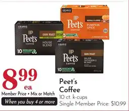 Pavilions Peet's Coffee offer