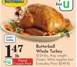 Pavilions Butterball Whole Turkey offer