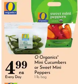 Pavilions O Organics Mini Cucumbers or Sweet Mini Peppers offer