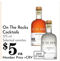 Pavilions On The Rocks Cocktails offer