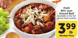 Vons Fresh 80% Lean Ground Beef offer