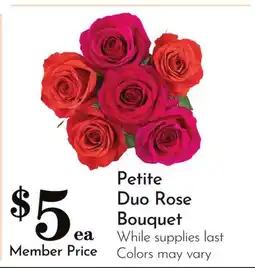 Pavilions Petite Duo Rose Bouquet offer