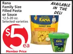 Vons Rana Family Size Filled Pasta or Sauce offer