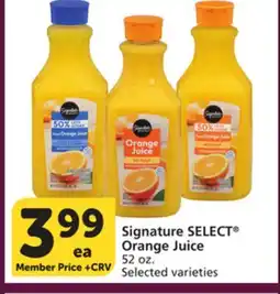 Vons Signature SELECT Orange Juice offer