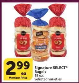 Vons Signature SELECT Bagels offer